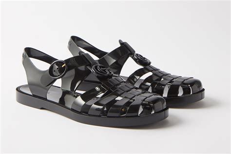 fake gucci jelly shoes|gucci unisex sandals.